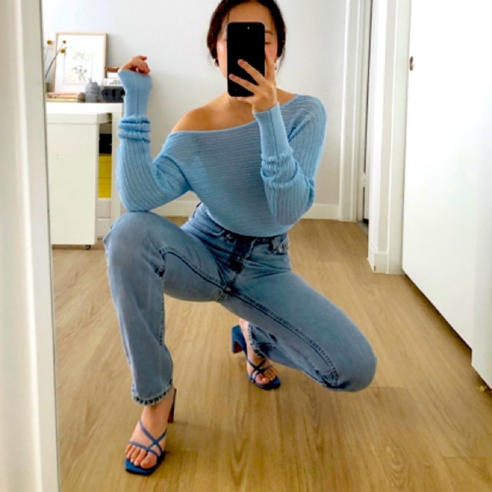 NWT Revolve Euro Heel Blue